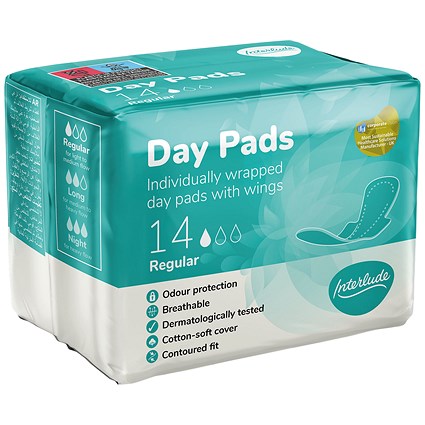 Interpads Interlude Ultra Pads with Wings, Regular, Pack of 168 | Paperstone