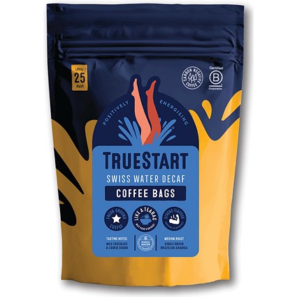 TrueStart Swiss Water Decaf Coffee Bags Pack of 25