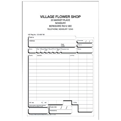 Twinlock Scribe 855 Counter Sales Receipt Business Form, 2-Part, Pack of 100