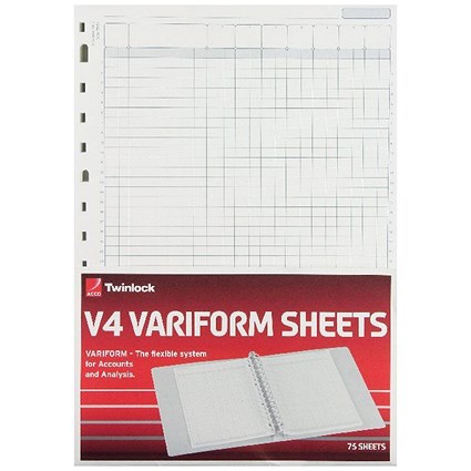 Rexel Variform V4 7-Column Cash Refill (Pack of 75) 75933