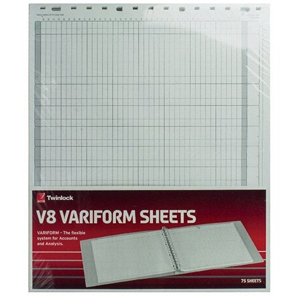 Rexel Variform V8 10-Column Cash Refill (Pack of 75) 75982