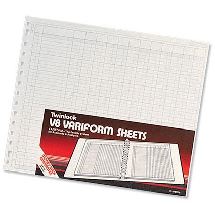 Rexel Variform V8 12-Column Cash Refill (Pack of 75) 75983