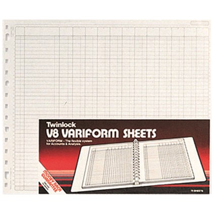 Rexel Variform V8 4 Debit 16 Credit Petty Cash Refill(Pack of 75)75990
