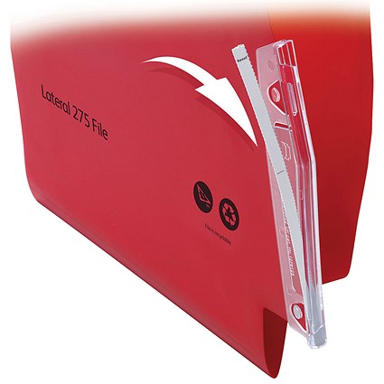 Rexel Crystalfile Lateral 275 Filing Tabs Clear (Pack of 50)