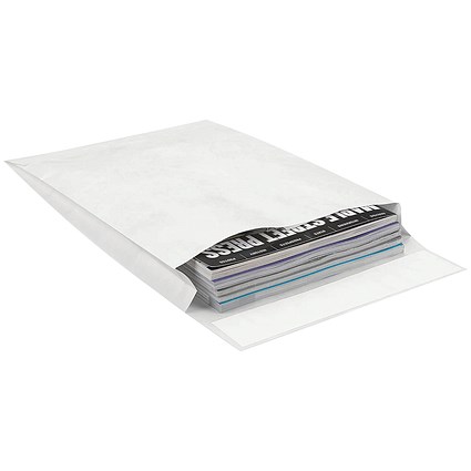 Tyvek Strong Extra Capacity Gusseted Envelopes, E4, H406xW305xD50mm, White, Pack of 20