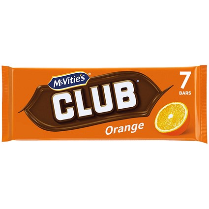 McVities Club Orange Biscuit Bars, Pack of 7