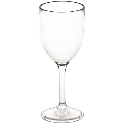 Everyday Polycarbonate Wine Glass, 265ml, Clear, Pack of 6 Everyday Polycarbonate Wine Glass, 265ml, Clear, Pack of 6