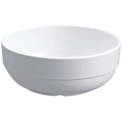 Melamine Glazed Bowl, 5.5 Inch/14cm, White, Pack of 6 Melamine Glazed Bowl, 5.5 Inch/14cm, White, Pack of 6