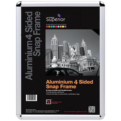 Stewart Superior Snap Frame, A3, Non-Glass, Chrome Stewart Superior Snap Frame, A3, Non-Glass, Chrome