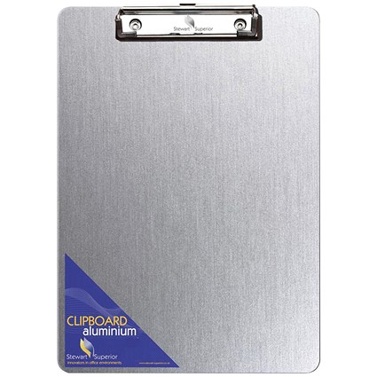 Stewart Superior Seco Aluminium Clipboard, A4, Silver Stewart Superior Seco Aluminium Clipboard, A4, Silver