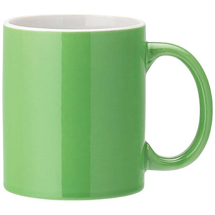 Utopia Pure White Straight Sided Mug 340ml Green (Pack of 12)