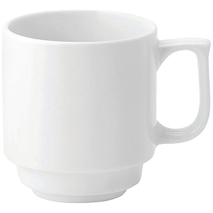 Pure White Stacking Mug, 284ml, Pack of 6 Pure White Stacking Mug, 284ml, Pack of 6