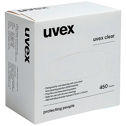 Uvex Cleaning Tissues 450 Sheets Box White