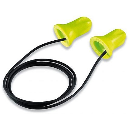 Uvex Hi-Com Corded Disposable Earplugs, Yellow & Black Pack of 100 Uvex Hi-Com Corded Disposable Earplugs, Yellow & Black Pack of 100