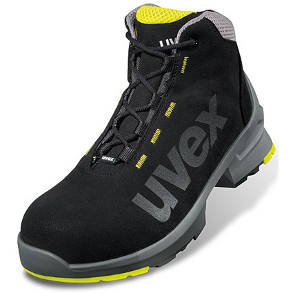 Uvex 1 Safety Boots, Black & Yellow, 15