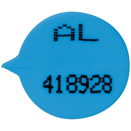 GoSecure Security Seals Numbered Round Blue (Pack of 500) S3B
