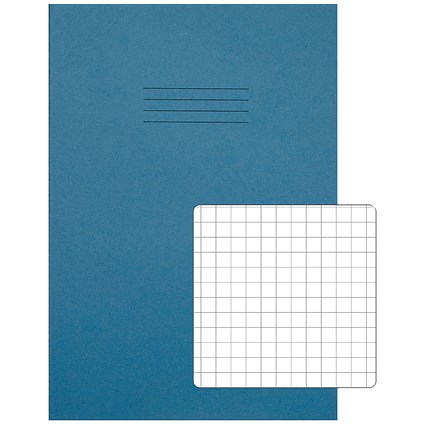 Rhino Exercise Book, 7mm Square, 80 Pages, A4, Light Blue, Pack of 50