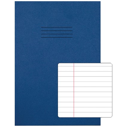 Rhino Exercise Book, 8mm Ruled, 80 Pages, A4, Dark Blue, Pack of 50