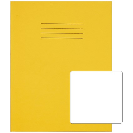 Rhino Exercise Book, Plain, 80 Pages, 226 x 178mm, Yellow, Pack of 100