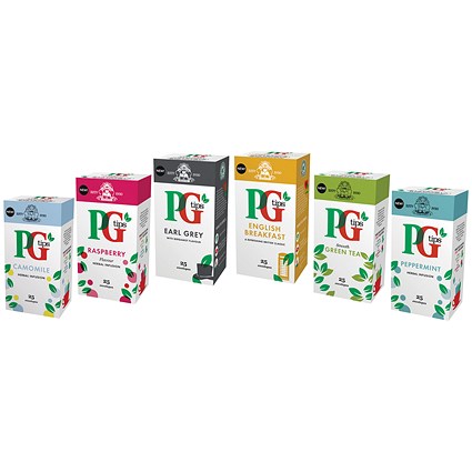 PG Tips Flavoured Tea Variety Pack, 6 Packs of 25