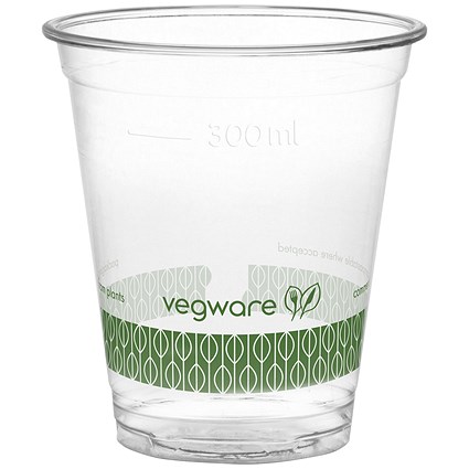 Vegware Cold Cup, 341ml, Clear, Pack of 1000