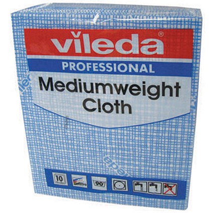 Vileda Medium Weight Cloth Blue (Pack of 10) 106399