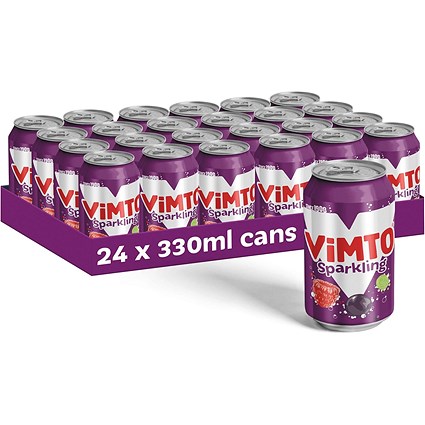 Vimto Fizzy Fruit Juice, 24x330ml Cans