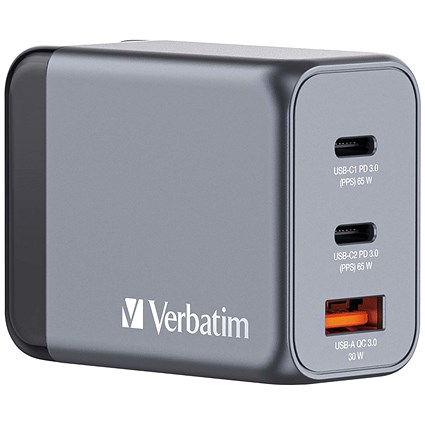 Verbatim GNC-65 GaN 65W 3 Port Charger