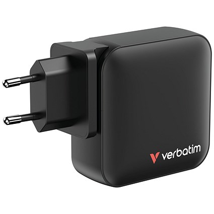 Verbatim Mini GaN 165W 4 Port Wall Charger, Black