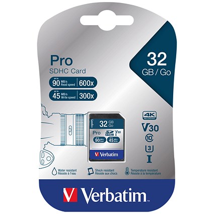 Verbatim Pro SDHC Memory Card, 32GB