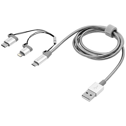 Verbatim 3-in-1 Lightning/Micro B/USB-C Sync and Charge Cable