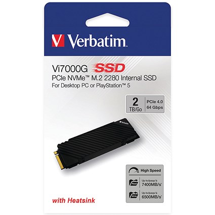 Verbatim Vi7000G M.2 PCIe NVMe Solid State Drive, 2TB