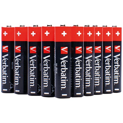 Verbatim AA Alkaline Batteries, Pack of 24