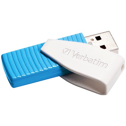 Verbatim Store n Go Swivel USB 2.0 128GB Caribbean Blue
