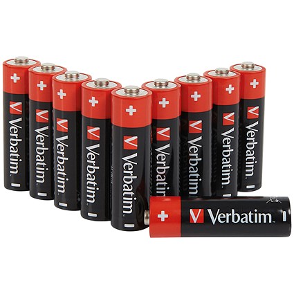 Verbatim AA Alkaline Batteries, Pack of 10