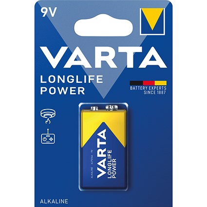 Varta Longlife Power 9V Alkaline Battery Varta Longlife Power 9V Alkaline Battery