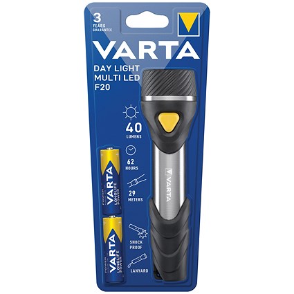 Varta Day Light Multi LED F20 Torch with 9 LED, 62 Hours Run Time