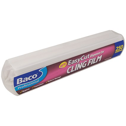 Bacofoil Easy Cut Cling Film in Dispenser, 35cm x 250m