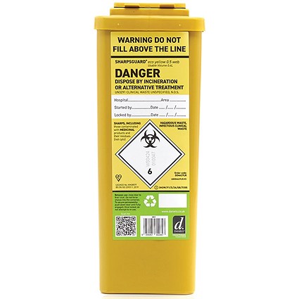 Wallace Cameron Sharps Disposal Container 0.5L