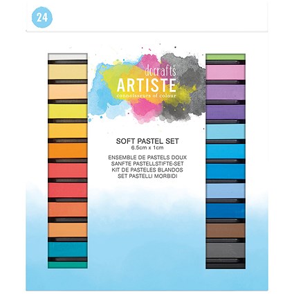 Artiste Soft Pastels, Assorted Colours, Pack of 24 Artiste Soft Pastels, Assorted Colours, Pack of 24