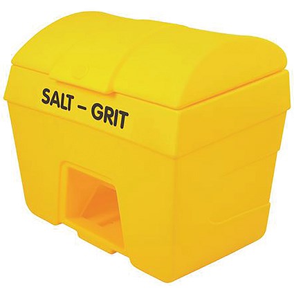 Salt/Grit Bin with Hopper Feed 200 Litre Yellow