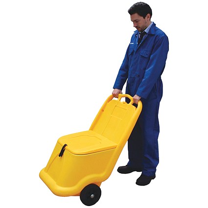 Mobile Salt and Grit Bin 75 Litre Yellow