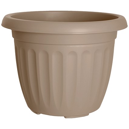 Whitefurze 40cm Athens Round Planter, Taupe
