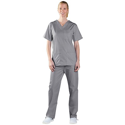 434NPH Unisex Smart Scrub Top, Storm Grey, Size XL