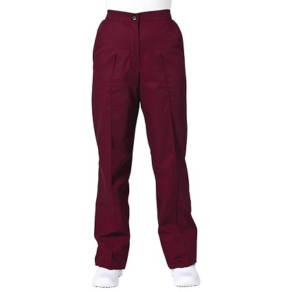 Work in Style Anne Female Nursing Trousers, Maroon, Size 32 Inch