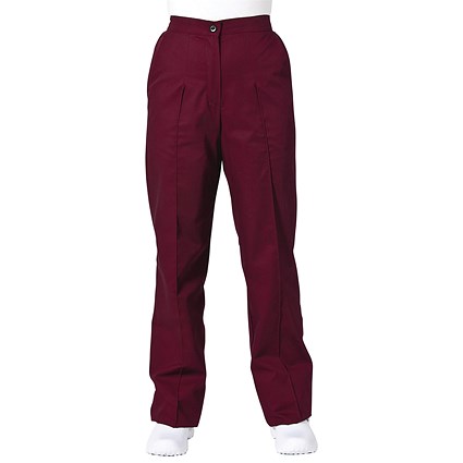 Work in Style Anne Female Nursing Trousers, Maroon, Size 40 Inch