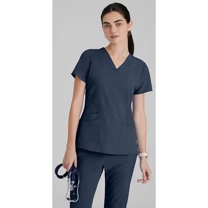 Barco One Pulse Scrub Top, Steel Grey, 4XL