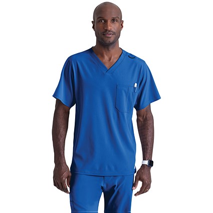 Skechers Unisex V Neck Scrub Top, Royal Blue, 5XL