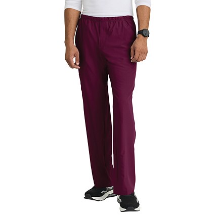Skechers Unisex Drawcord Scrub Trousers, Wine, Large