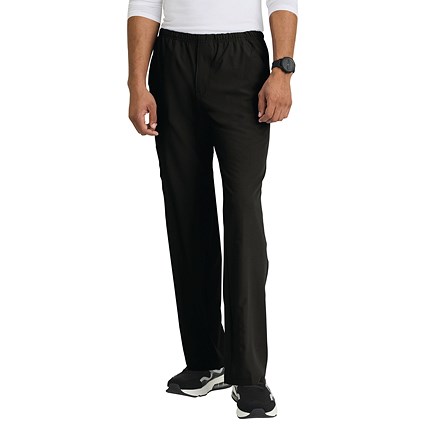 Skechers Unisex Drawcord Scrub Trousers, Black, 5XL
